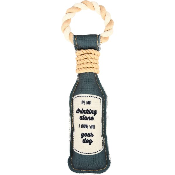Pavilion Gift Company It's Not Drinking Alone Dog Toy, 13", Gray