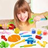 Playdough Tools 10 Piece Play Dough Tools for Kids, Plastic Playdough Toys with Rollers, Rolling Pins, Playdough Scissors, Playdough Cutters