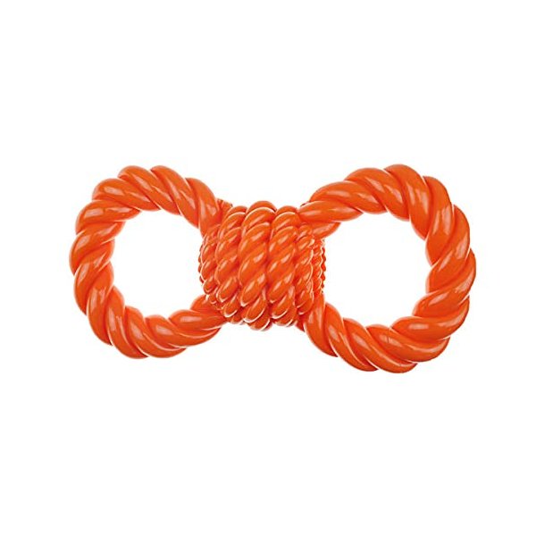 212 Main TPR Tug Rope Dog Toy Figure 8 Orange