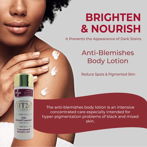 HT26 Body Lotion for Melanin Rich Skin - Carrot Oil for Enhanced Skin Radiance - Intensive Care for a Skin Cream for Body - 16.91 fl oz