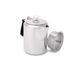 GSI Outdoors Percolator Coffee Pot I Glacier Stainless Steel with Silicone Handle for Camping, Backpacking, Travel, RV & Hunting - Stove Safe - 9 Cup