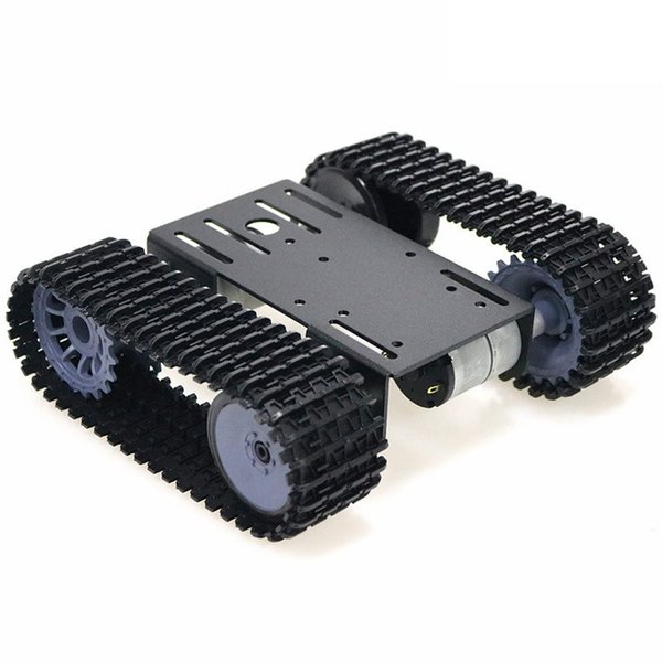 Professional DIY Tracked Robot Chassis Smart Tank Car Platform Kit with 2pcs High Torque DC Motors, Caterpillar Robotic Crawler Sciences Eduactional Model for Arduino Raspberry Pi STEAM