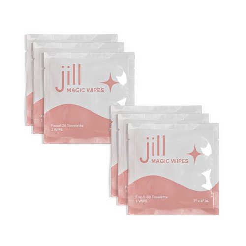 Dermaplaning Pre-Shave Oil Magic Wipes for Women (6 Pack), Smooth, Protect, and Enhance Your Shaving Experience. Use with Jill starter kit, Face Shaver, Eyebrow Razor. Soothes your skin, both before and after shaving