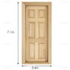 AUEAR, 1:12 Dollhouse Miniature Furniture Unpaint Wooden Doors for DIY Scene Doll Home Furniture Craft (6 Panel)