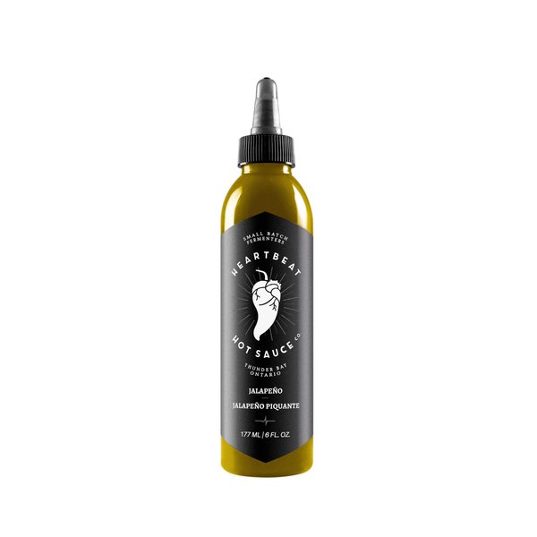 Heartbeat Hot Sauce Co. Green Jalapeno, 6 oz. Small Batch & Handmade, Vegan, Gluten Free, Preservative Free, Featured on Hot Ones