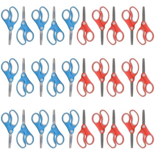 Westcott 55845 Right- and Left-Handed Scissors, Kids' Scissors, Ages 4-8, 5-Inch Blunt Tip, 30 Pack