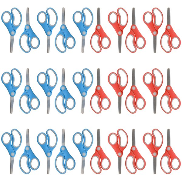 Westcott 55845 Right- and Left-Handed Scissors, Kids' Scissors, Ages 4-8, 5-Inch Blunt Tip, 30 Pack