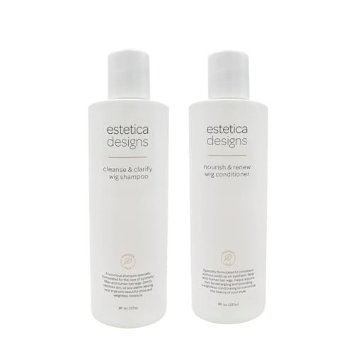 Estetica Designs Wig Shampoo & Conditioner Wig Cap Bundle Not Just Wigs Care Sheet