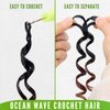 Gowit Gogo Curl Crochet Hair 8 Inch 6 Packs Short Curly Water Wave Crochet Hair for Black Women Beach Curl Ocean Wave Crochet Hair Deep Twist Synthetic Braiding Hair(8 inch,1B)
