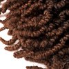 3 Packs 10 inch Ombre Synthetic Crochet Braids - Pre-twisted Fluffy Curly Hair Extensions 15 strands/pack (T1B/30#)