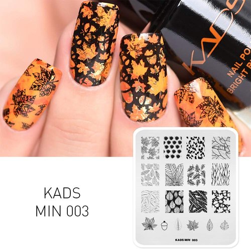KADS Nail Art Stamping Plate Plant Leaf Shape Pattern Stamp Template Image Plates for Nail Salon Designs