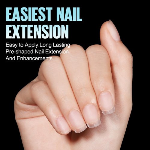 TOMICCA Extra Short Square Nail Tips Soft Gel Matte No File Nails 360Pcs Acrylic Full Cover Press on Nails, Short Square for Nail Extension Manicure 15 Size