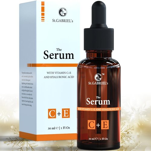 Face Serum with Vitamin C and E - Skin Brightening Face Serum, Discoloration Correcting Serum, Face Serum for Women, Vegan, Skin Brightening Serum for Radiant Glow, 1 Fl Oz