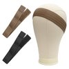 Bon New York Anti-Slip Velcro Wig Grip Elastic Band with Silicone Line - 2pcs (Brown)