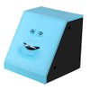 HSTYAIG Face Coin Bank Money Eating Coin Bank Battery Powered Monkey Saving Box (Blue)