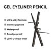 Erinde 2PCS Black Gel Eyeliner for Mature Women - Waterproof Smudge-proof Eye Liner Pencil, Gel Cream Matte Texture, Built-in Sharpener, Long Lasting Precision Waterline Eyeliner for Older Women