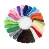 SEWACC Knitted Headband Elastic Crochet Hairbands 24pcs Colorful Stretch Headbands Small Headbands Hollow Out Knit Headband Hair Accessories for Head Wear (Random Color)
