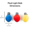 Midlee Plush Christmas Lights Dog Toy- Set of 3