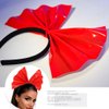 Fdesigner Red Bow Headband Big Bow Headbands Bowknot Hair Band Christams Women Bows Headpiece Festival Cute Hair Hoop for Holiday Cosplay Costume Gift (Red)
