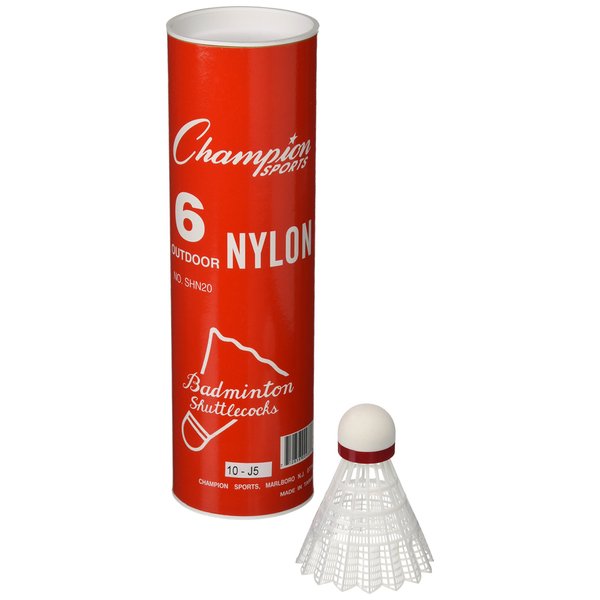 Champion Sports Nylon Shuttlecocks for Outdoor Play