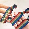 BASEMMAHER 20Pcs Glitter Rainbow Hair Ties Gay Pride Colorful Knotted Stretch Hair Rope Pearl Elastic Bracelet Ponytail Holder Hair Scrunchie Accessories for Women Girls LGBTQ Parade Party Headpiece