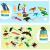 JOYIN 69Pcs Small Animal Figures, Mini Jungle Toy Set with Sensory Bin, Realistic Wild Animal Kingdom, Zoo, Ocean, Farm Animals Figurines, Dinosaur Party Favors, Gifts for Boys and Girls, Kids 3-5