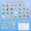 Kasfalci 40 Animal Magnets,Refrigerator Fridge Magnets for Kids,Magnetic Animal Toys for Toddlers,Learning Games,Speech Therapy Toys for Preschool Kindergarten Classroom,Educational Toys for Kids 3+