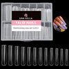 UNA GELLA XXL Long Square Nails Tips 216 PCS No C Curve Straight Nail Tips Full Cover Square Gel X Tips Extra Long Nail Tips Clear False Fake Nails Gel Nail Extension for Nail Salon Home DIY 12 Sizes