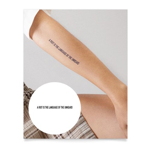Inkbox Temporary Tattoos, Semi-Permanent Tattoo, One Premium Easy Long Lasting, Water-Resistant Temp Tattoo with For Now Ink - Lasts 1-2 Weeks, The Unheard, 5 x 2 in
