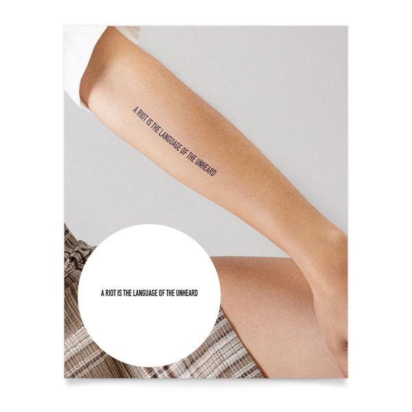 Inkbox Temporary Tattoos, Semi-Permanent Tattoo, One Premium Easy Long Lasting, Water-Resistant Temp Tattoo with For Now Ink - Lasts 1-2 Weeks, The Unheard, 5 x 2 in