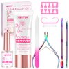 XIFEPFR Cuticle Remover Kit - Cuticle Remover Cream & Cuticle Oil, Rose Flavor Cuticle Care Kit with Cuticle Trimmer Cuticle Pusher Cuticle Nipper for Manicure, Removedor de Cuticula for Nail Care