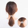 3pcs Strong Hold Hair Clips For Ponytails, Strong Hold Hair Clips Ponytail Cuff Metal Hair Ties Double Hairpin Curved Hairpin Ponytail Hair Buckles for Women (Silver)