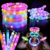Glow Sticks Light Up Fidget Pop Tubes 6 Pack Glow in The Dark Party Supplies Toddler Sensory Toys, Glow Stick Party Pack Halloween Party Favors Goodie Bag Stuffers Christmas Return Gifts for Kids
