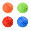 Vitalili Dog Toy Balls, 4 PCS Rubber Ball Set, Chew Resistant, High Bounce, Textured Design for Teeth Cleaning, Dog Training, Small Breeds, 2in/5cm Diameter
