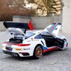 Toy Cars Porsche 911 GT3 RS RSR Turbo S Diecast Model Cars,Pull Back Car with Light and Sound Sports Race Car for Boys Age 4-7 Gifts White Blue