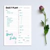 Daily Planner Notepad - A5 Calendar, Scheduler, Organizer with Priority, To Do List, Appointments, Notes, Meals and Water Intake Tracker, 50 Undated Tear-Off Sheets Planning Pad, 5.8"x8.25"