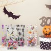 JOYIN 120 Pcs Halloween Cellophane Treat Bags, Halloween Trick or Treat Bags, Clear Plastic Goodie Gift Bags, Halloween Candy Bags for Party Favor Party Supplies