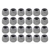RACOFSB 24 Pcs Fingerboard Locknuts Professional Self Lock Nuts with Nylons Insert (Silver)