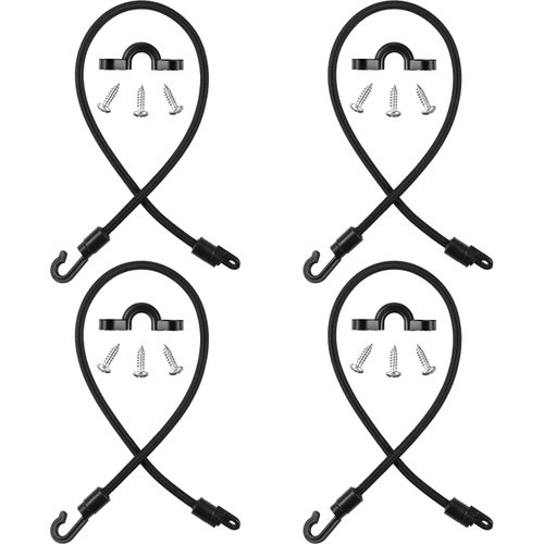 Sumind 4 Pieces Rod Strap Holder Deck Mount Connector Mount Rod Strap Rod Hold Down Strap for Boat Kayak Boat Fishing (12 Inch)