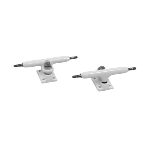 34mm Prodigy Gen2 Pro Fingerboard Trucks - Pro Style Base and Hanger with Custom Pivot Tuning and Pro Duro Bubble Bushings - White Colorway