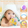 Orzbow Sensory Teething Toys for Babies, Baby Montessori Toys 3-6-12-18 Months, Infant Teethers Relief Chew Toys, Silicone Baby Rattle Toys - Early Development Toy for Toddlers, BPA Free, Yellow