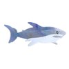 Novelty Big White Shark Hair Clip,Acetate Hair Clip,Big Claw Clip for Women,Greyblue, 1 Count (Pack of 1)
