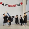 Black Glitter In My Teacher Era Banner, Congrats Teacher 2025/Class of 2025/From Student to Teacher, 2025 Teacher Graduation Party Decorations Supplies