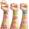 101 PCS Owl Night Birds Temporary Tattoos Themed Birthday Party Decorations Favors Supplies Decor Cute Wisdom Kawaii Intelligent Tattoo Stickers Gifts For Game Boys Girls Classroom School Prizes