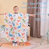 Iusmnur Kids Barber Cape, 51"x36" Professional Salon Hair Cutting Cape with Adjustable Neck Strap, Unisex Kids Haircut Cape for Hairdresser and Stylist (Dinosaur Land)