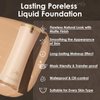 FOCALLURE PerfectBase Lasting Poreless Liquid Foundation, Medium to Full Coversage with Matte Finish, Covers Blemishes & Under-Eye Circles for All Skin Types, YL03 LINEN