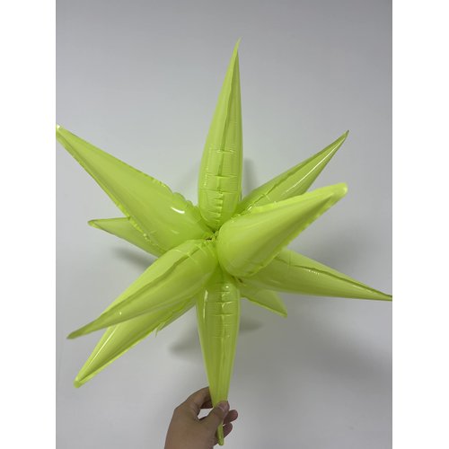 CYMYLAR 3pcs 26inch macaron green Star foil balloons.macaron green Explosion star burst star balloon-Spike cone balloon for birthday party decorations,wedding,Bachelor party