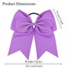 Twpribarn 2Pcs Cheer Bows Cheer Hair Bows Ponytail Holder Elastic Band Bows Hair Accessories for Ponytail Holder Bow Scrunchies School Sports Cheerleading Girls Softball Cheerleader Bows(Purple)