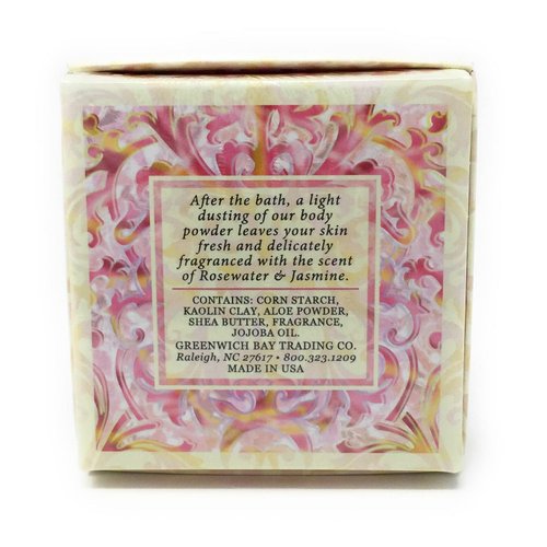 Greenwich Bay Trading Co. Dusting Powder, 4 Ounce, Rosewater & Jasmine