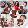 Hungdao Stuffed Animal with Voice Recorder, 60 Seconds Sound Module, 16 Inch Soft Plush Bear, Recordable Heart for Boys Girls (Dark Brown)